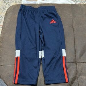 Adidas Blue and Red Sweatpants with Elastic Waistband